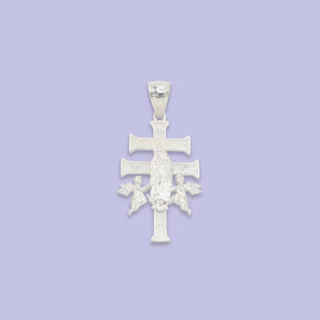 Dije de Plata .925 Cruz de Caravaca con Virgen Guadalupe mod. 2654