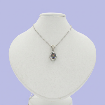 Gargantilla de Plata .925 con Dije de Zirconia Tornasol mod. 2444