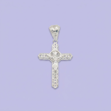 Dije de Plata .925 Cruz Tejida con Cristo mod. 2684