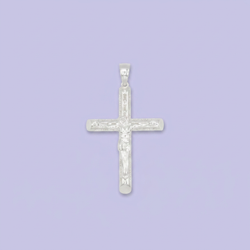 Dije de Plata .925 Crucifijo Calado con Diamantado mod. 2722