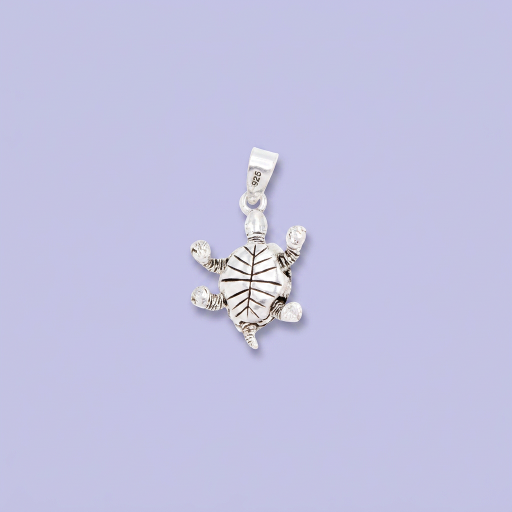 Dije de Plata .925 Pequeña Tortuga Elegante y Brillante mod. 2860