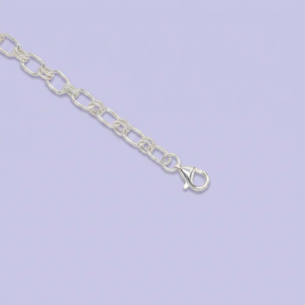Pulsera de Plata .925 Tejido de Ancla con Corazón mod. 2675