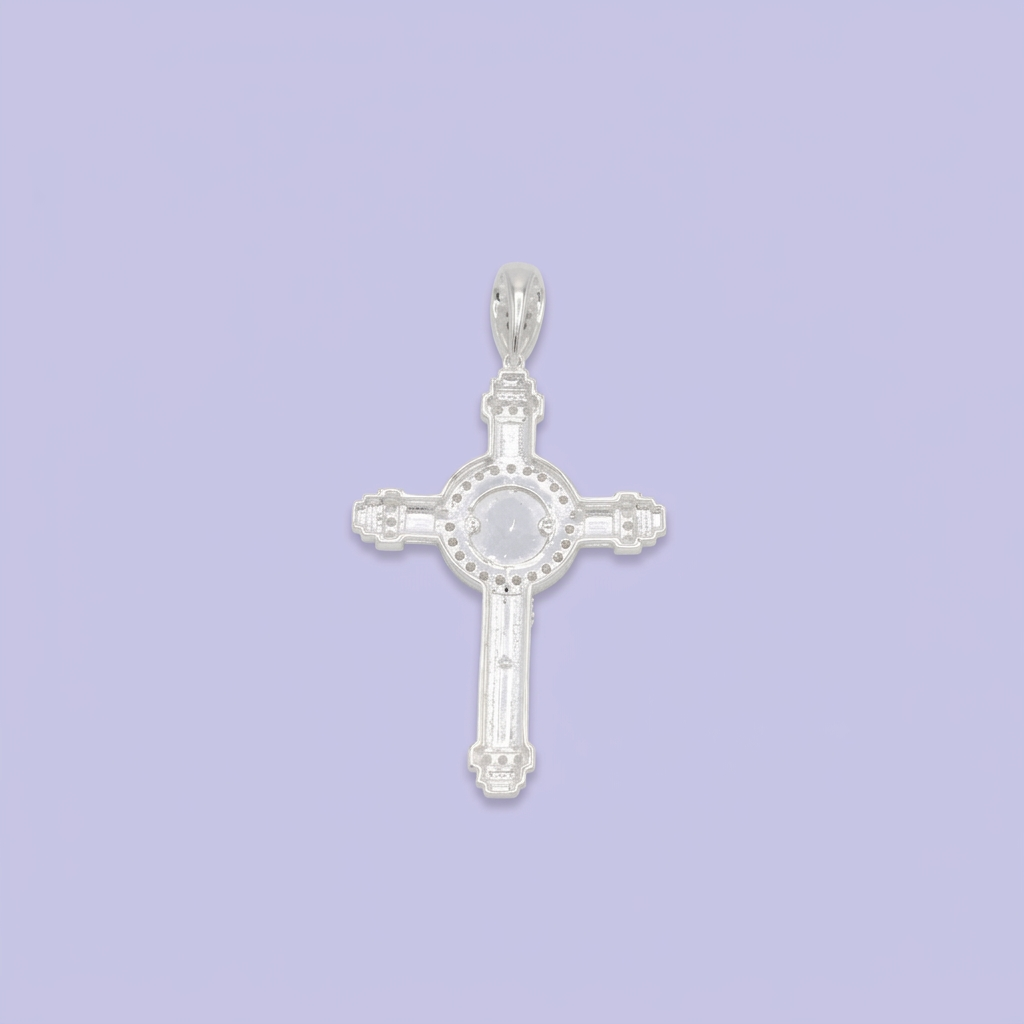 Dije de Plata .925 Crucifijo FIno Datallado con Zirconias mod. 2656