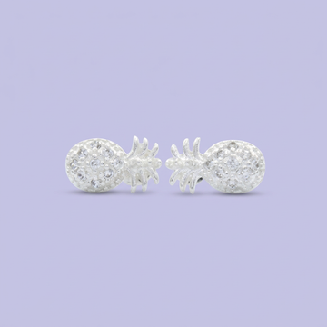 Arete de Plata .925 Piña Brillante con Zirconias mod. 2128