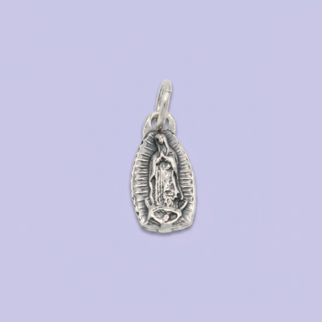Dije de Plata .925 Virgen Guadalupe de Diseño Pavonado mod. 2559
