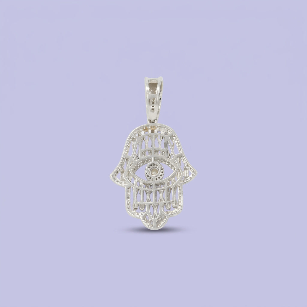Dije de Plata .925 Mano de Fátima con Hermosas Zirconias mod. 2352