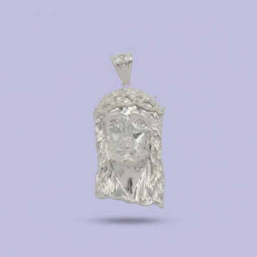 Dije de Plata .925 Cristo con Incrustación de Zirconias mod. 2694