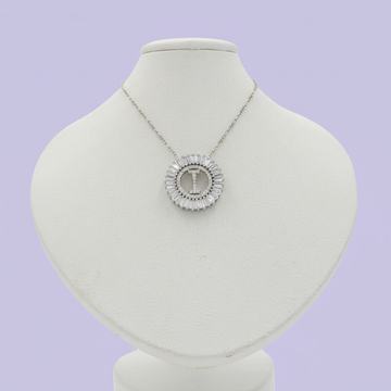 Gargantilla de Plata .925 con Dije de Inicial I Incrustada de Zirconias mod. 2429