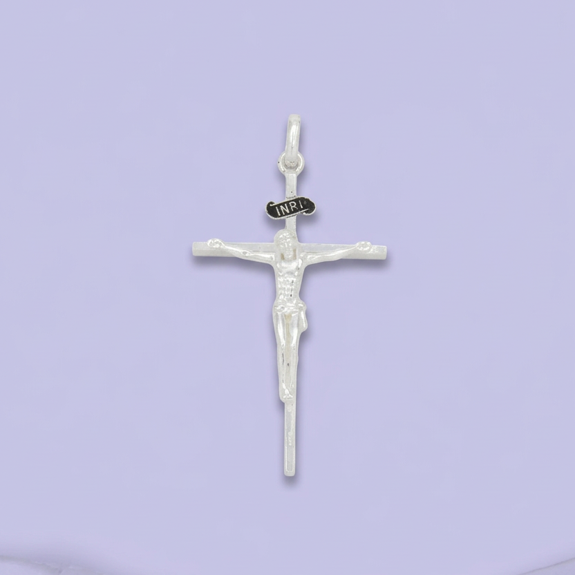 Dije de Plata .925 Crucifijo con Inscripción INRI mod. 2184