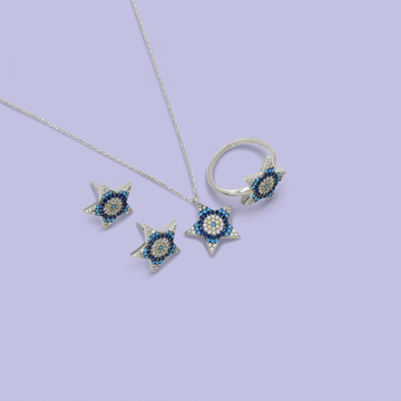 Coordinado de Plata .925 Estrellas y Mar mod. 2767