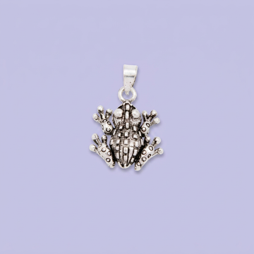Dije de Plata .925 Rana Especial de la Suerte Estilo Pavonado Elegante mod. 2858