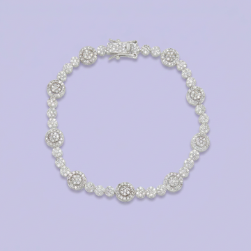 Pulsera de Plata .925 de Circulos con Incrustación de zirconias mod. 2674