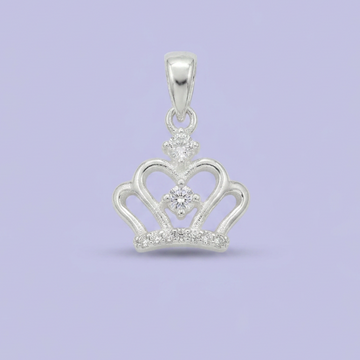 Dije de Plata .925 Corona Sutil con Zirconia mod. 2504