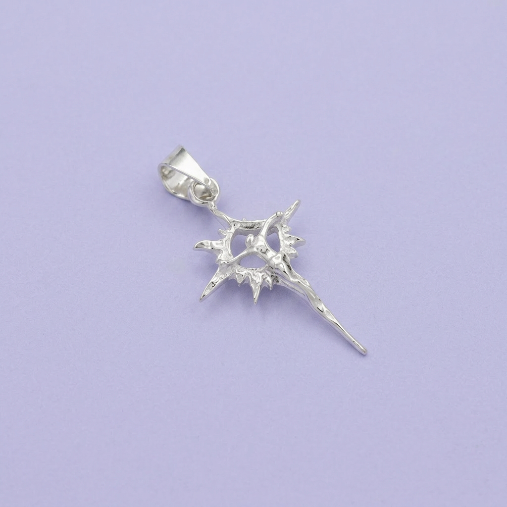 Dije de Plata .925 Crucifijo Sol y Luna mod. 2181