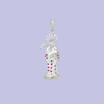 Dije de Plata .925 Santa Muerte con Zirconias mod. 2190