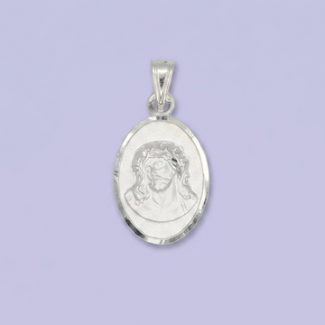 Medalla de Plata .925 Divino Rostro con Detalles Diamantados mod. 2562