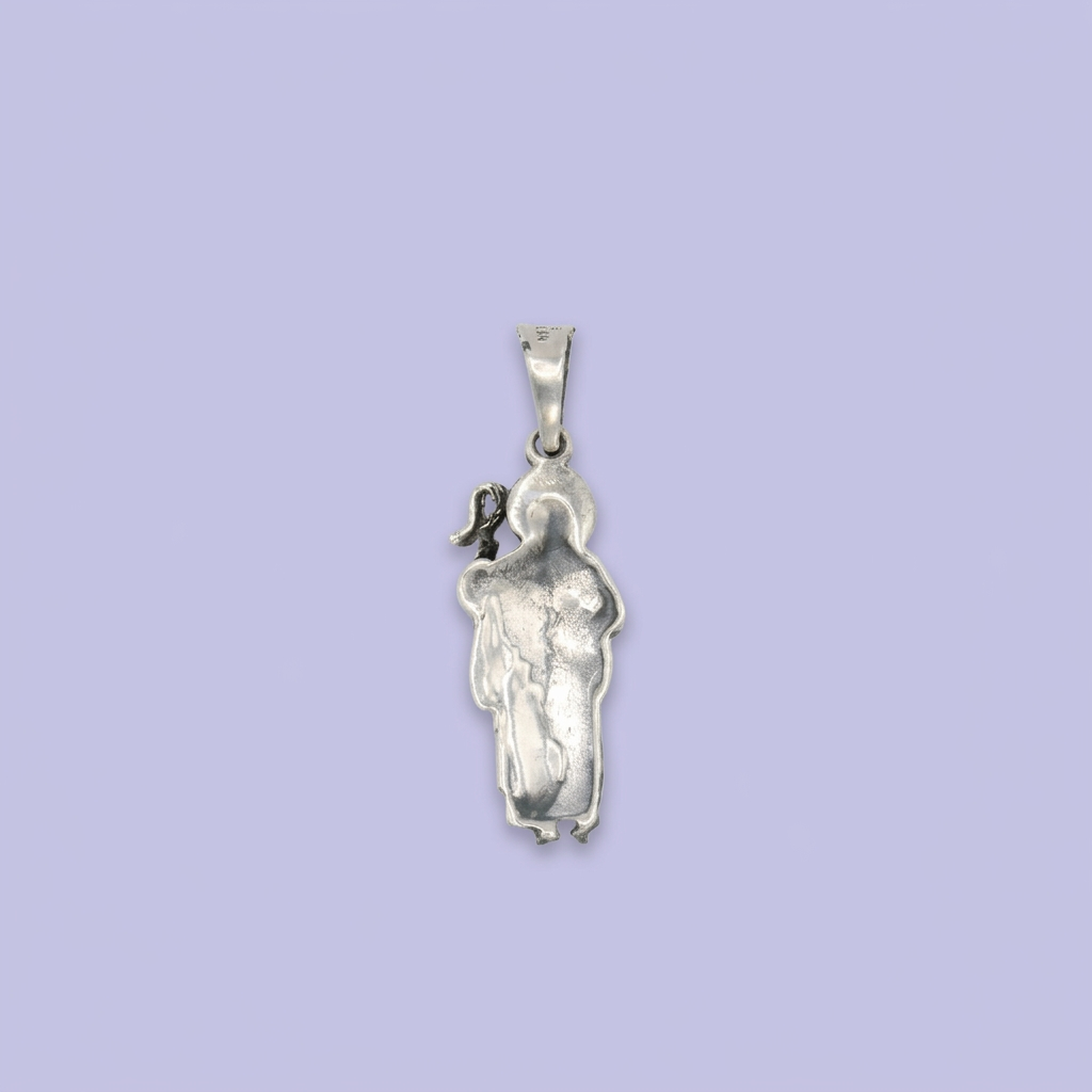 Dije Bulto de Plata .925 San Judas Sólido Pavonado mod. 2546