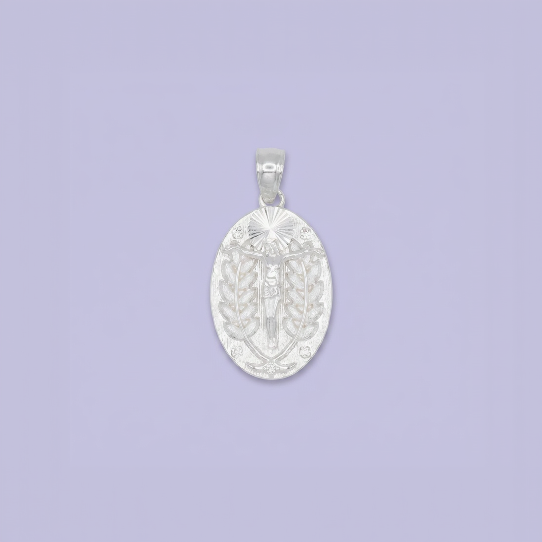 Medalla de Plata .925 Cristo con Bellos Laureles mod. 2725