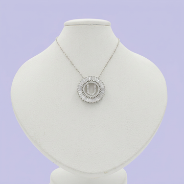 Gargantilla de Plata .925 con Dije de Inicial U Incrustada de Zirconias mod. 2424