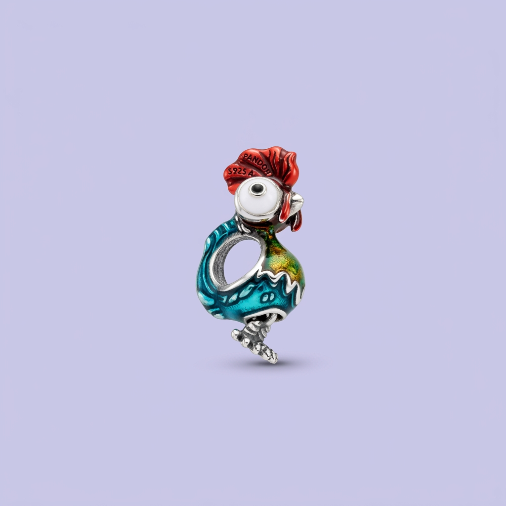 Dije de Plata .925 Estilo Charm con Diseño de Gallo mod. 2916