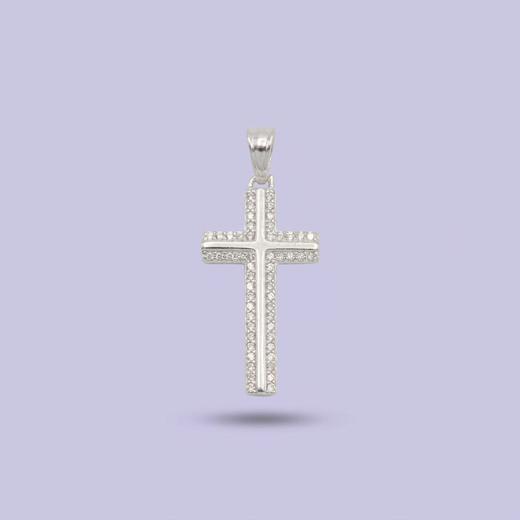 Dije de Plata .925 Cruz con Zirconias Finas mod. 2686