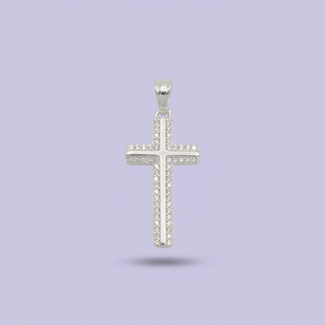 Dije de Plata .925 Cruz con Zirconias Finas mod. 2686