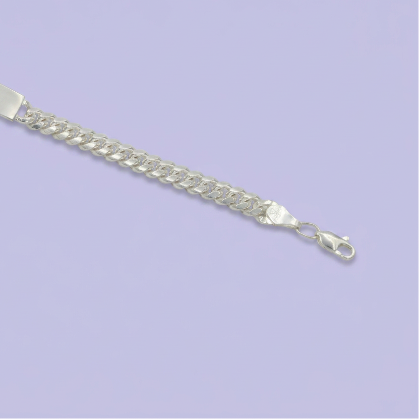 Esclava de Plata .925. de Tejido Cubano Tradicional Liso mod. 2484
