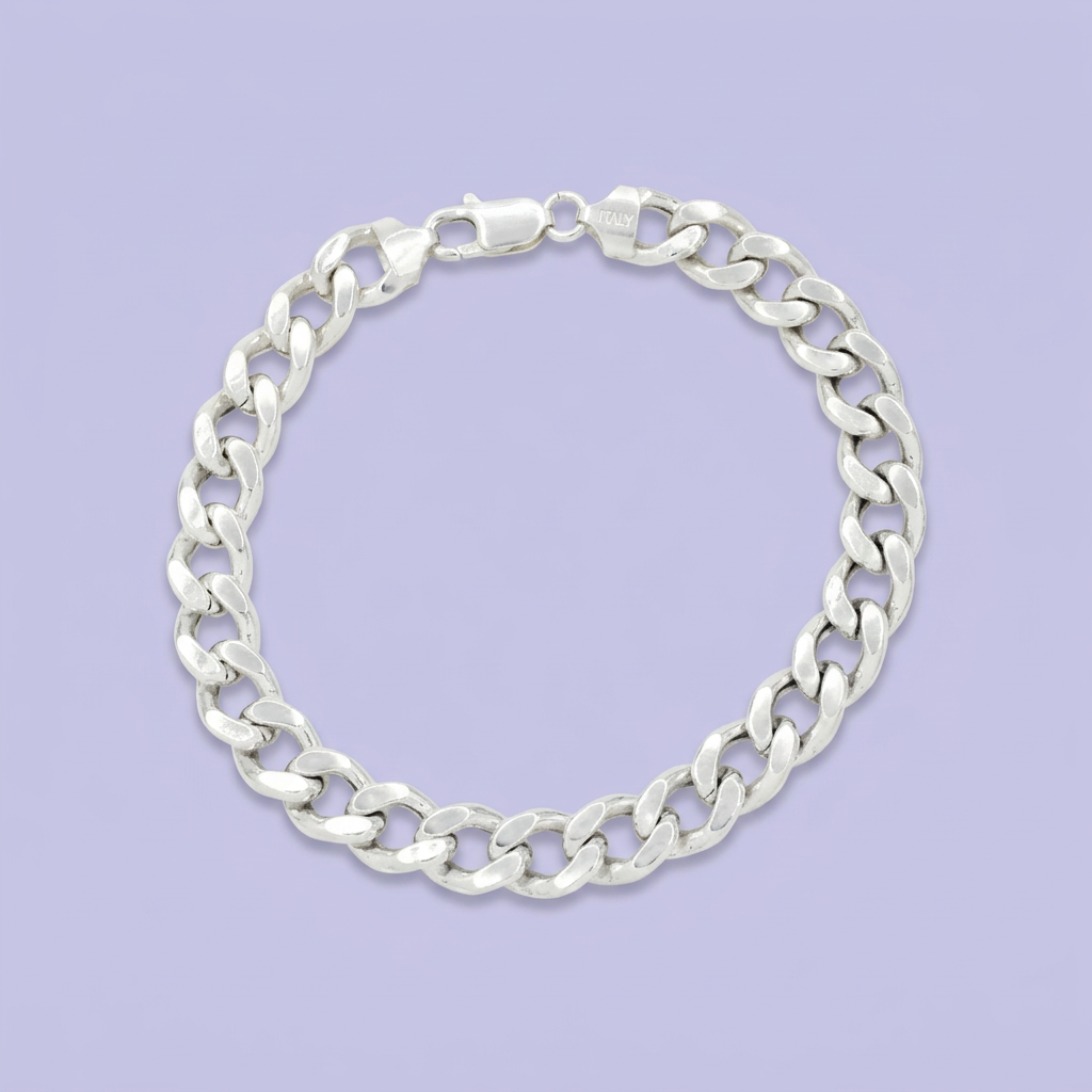 Pulsera de Plata .925 Barbado Grueso mod. 2142