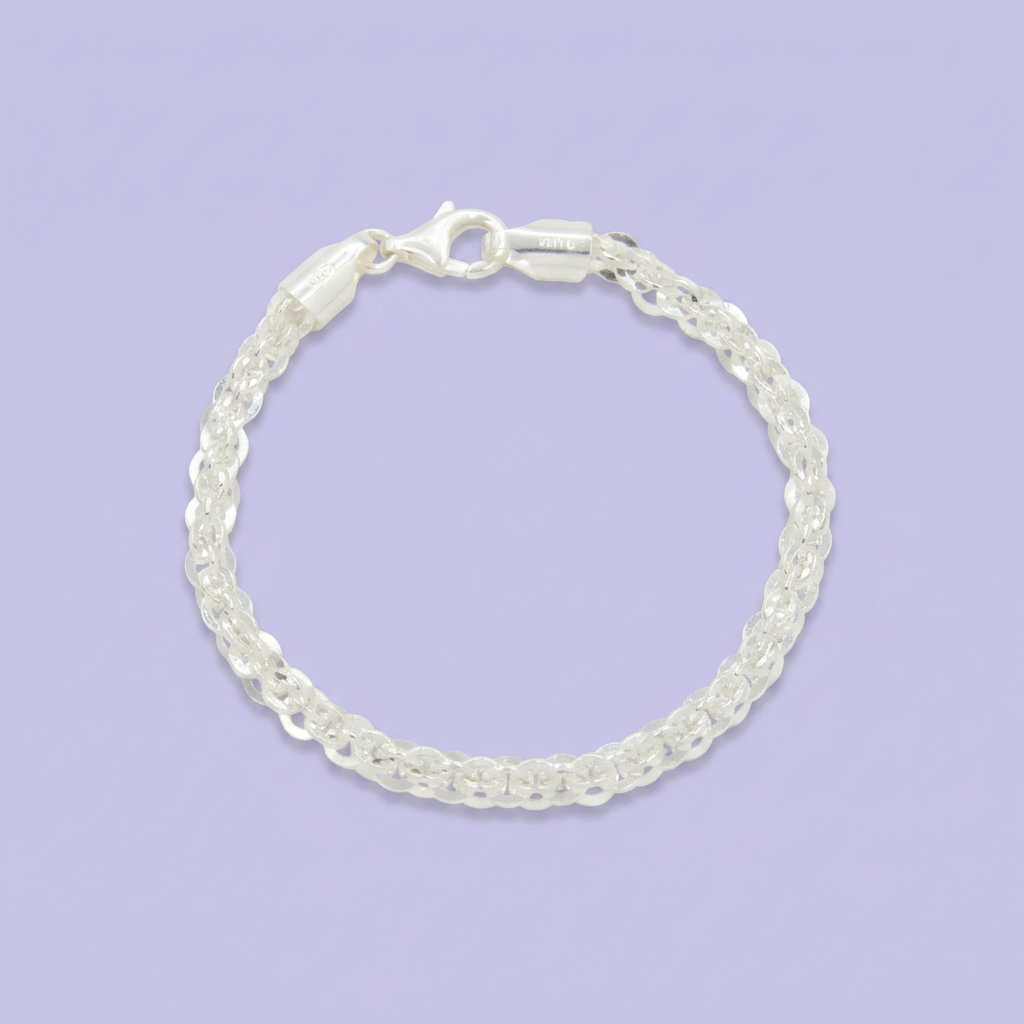 Pulsera de Plata .925 de Tejido Rolo Doble mod. 2456