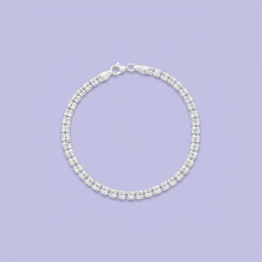 Pulsera de Plata .925 con Tejido Tipo Tennis mod. 2286