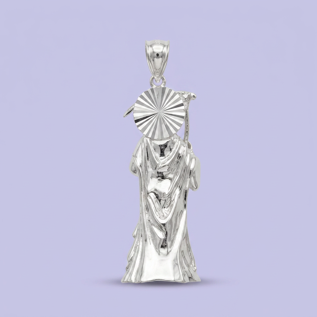 Dije de Plata .925 Santa Muerte Brillante 3D mod. 2596