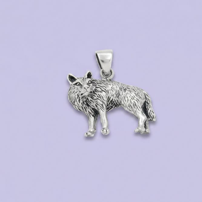 Dije de Plata .925 Diseño Lobo Legendario mod. 2488