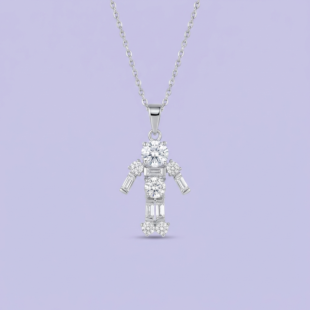 Gargantilla de Plata .925 con Diseño de Niño Especial mod. 2096