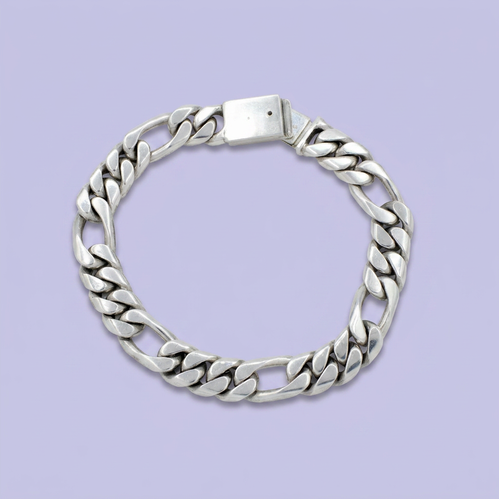 Pulsera de Plata .925 Tejido 3x1 Solido  mod. 2451