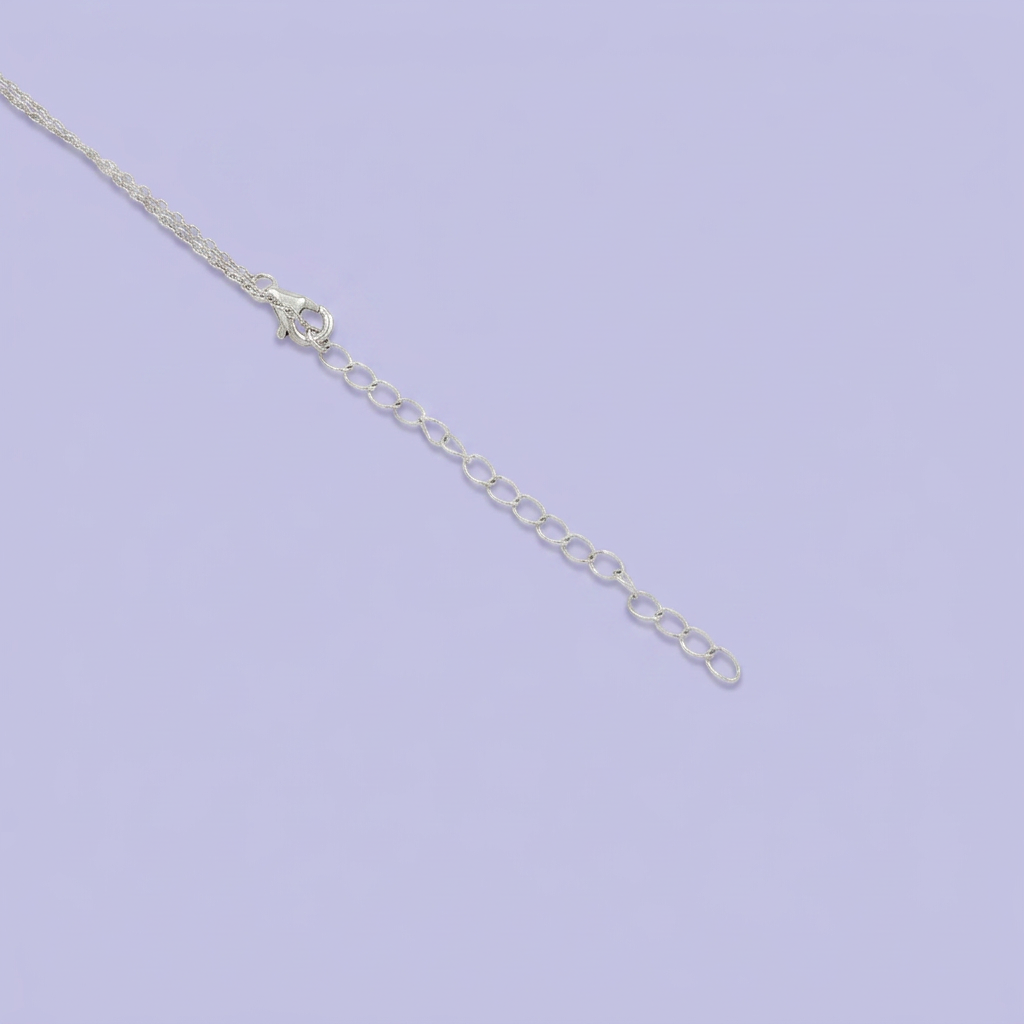 Gargantilla de Plata .925 con Dije de Inicial F Incrustada de Zirconias mod. 2430
