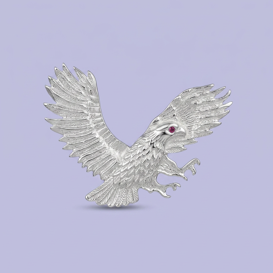 Dije de Plata .925 Águila Imperial con Zirconia mod. 2490