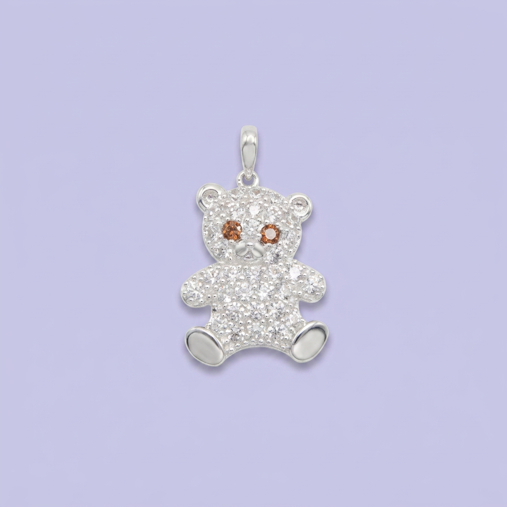 Dije de Plata .925 Oso con Zirconias mod. 2704