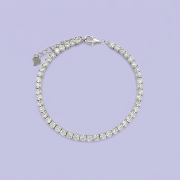 Pulsera de Plata .925 Tejido Tenis de Diseño Fino con Zirconias Brillantes mod. 2380