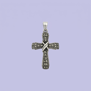 Dije de Plata .925 Cruz con Marquesitas mod. 2174