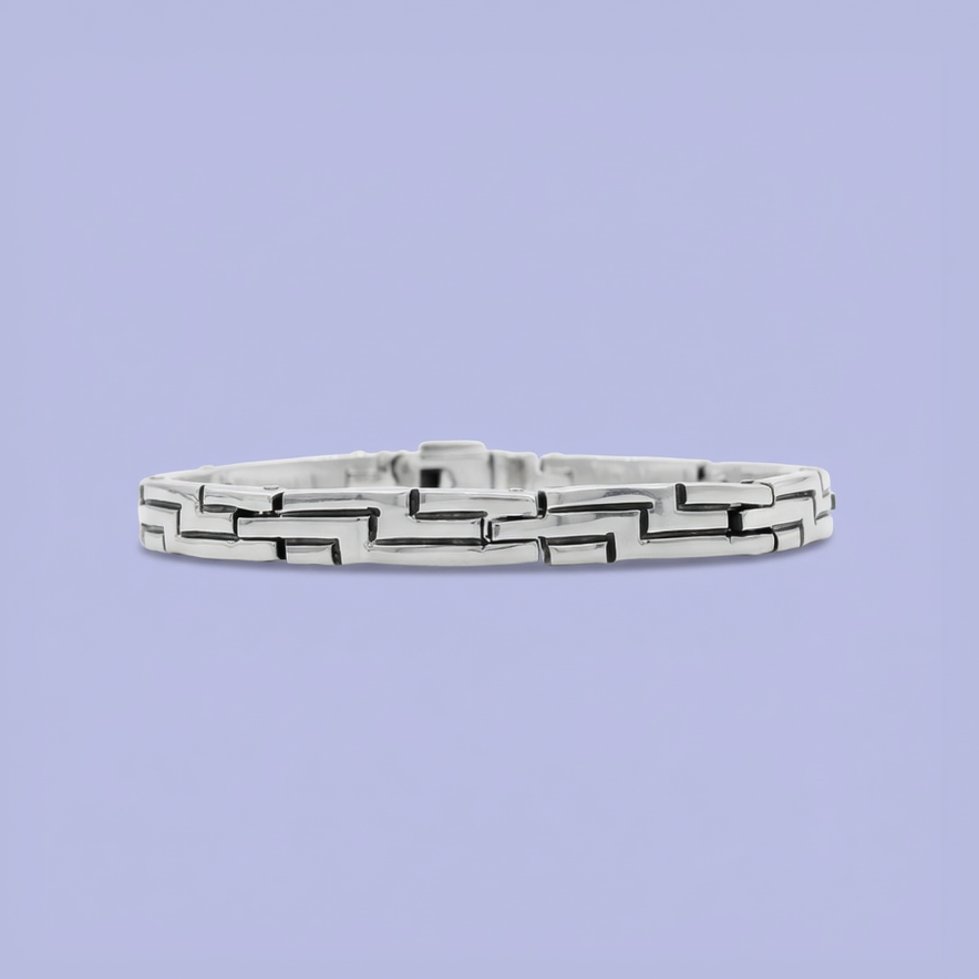 Pulsera de Plata .925 Barroco de Diseño Escalonado mod. 2137