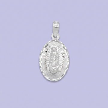 Medalla de Plata .925 Virgen Guadalupe en Diseño Brillante con Diamantado Especial mod. 2564