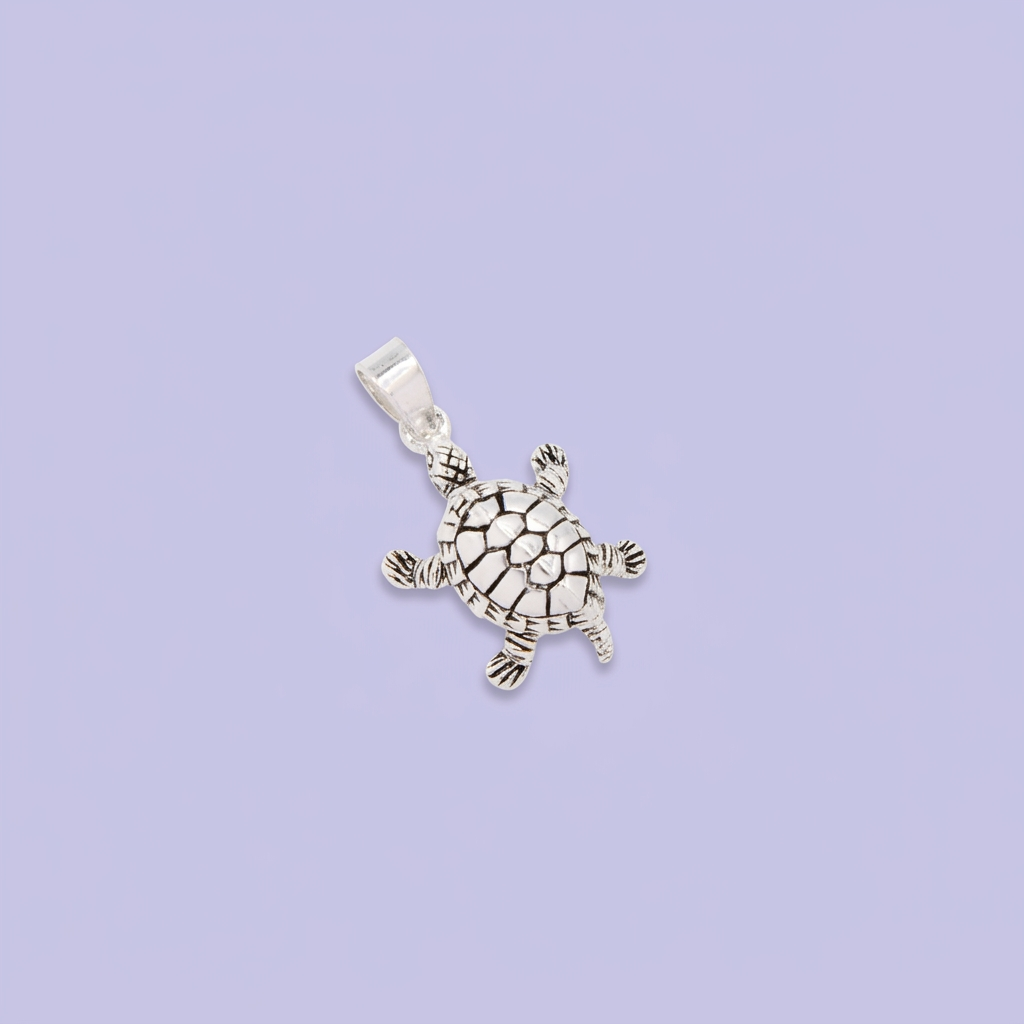 Dije de Plata .925 Pequeña Tortuga Elegante y Brillante mod. 2860