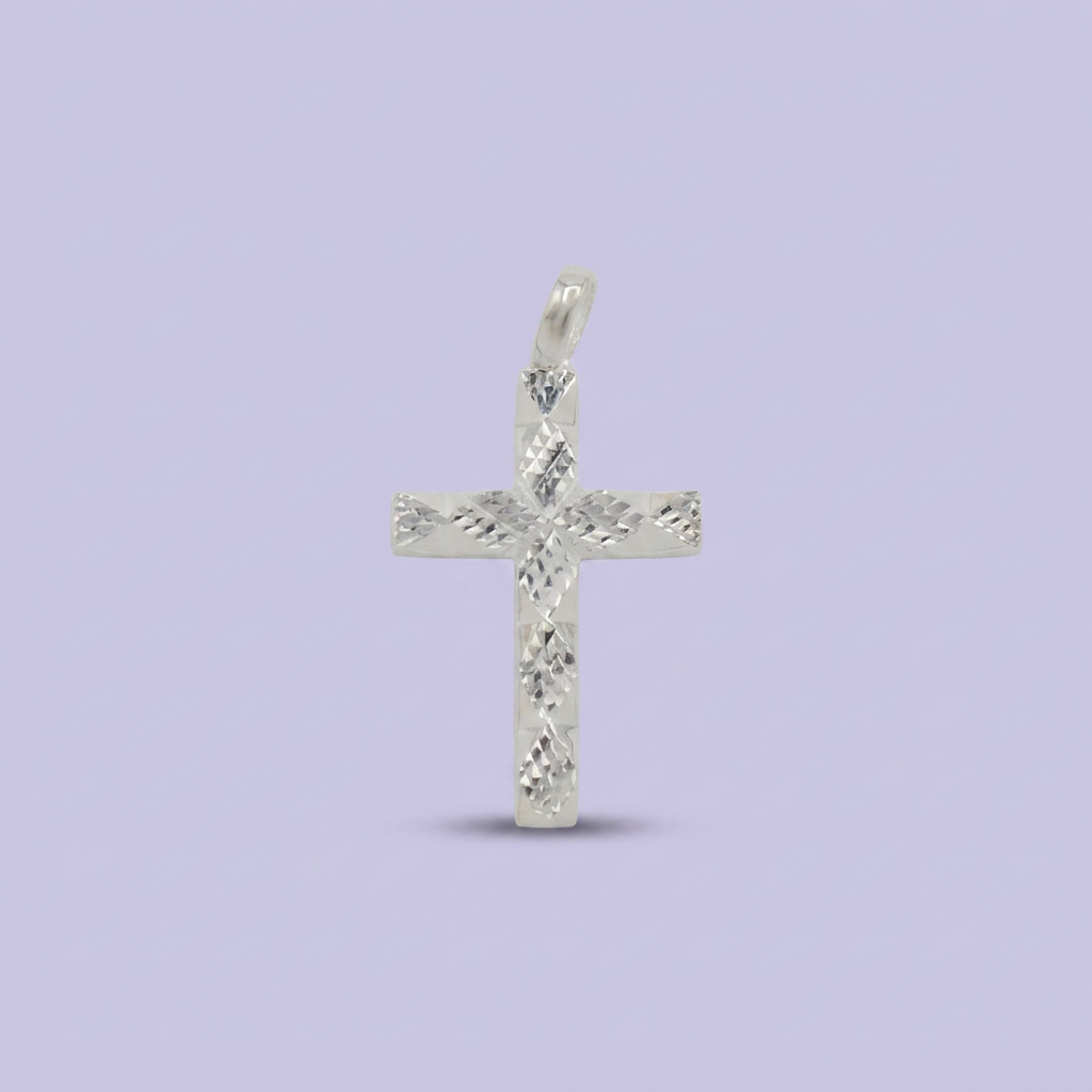 Dije de Plata .925 Cruz Facetada Diamantada mod. 2692