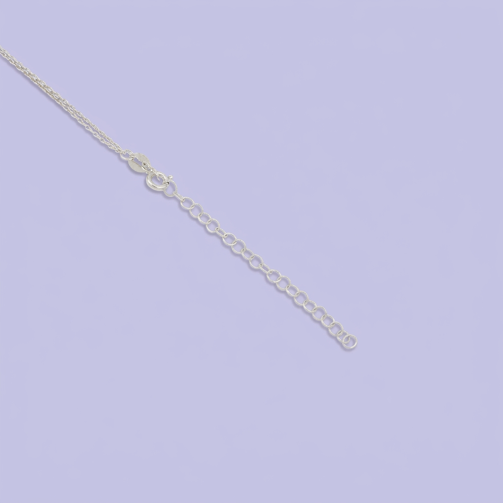 Gargantilla de Plata .925 Llave de Trébol de Cuatro Hojas Detallado con Zirconias mod. 2432