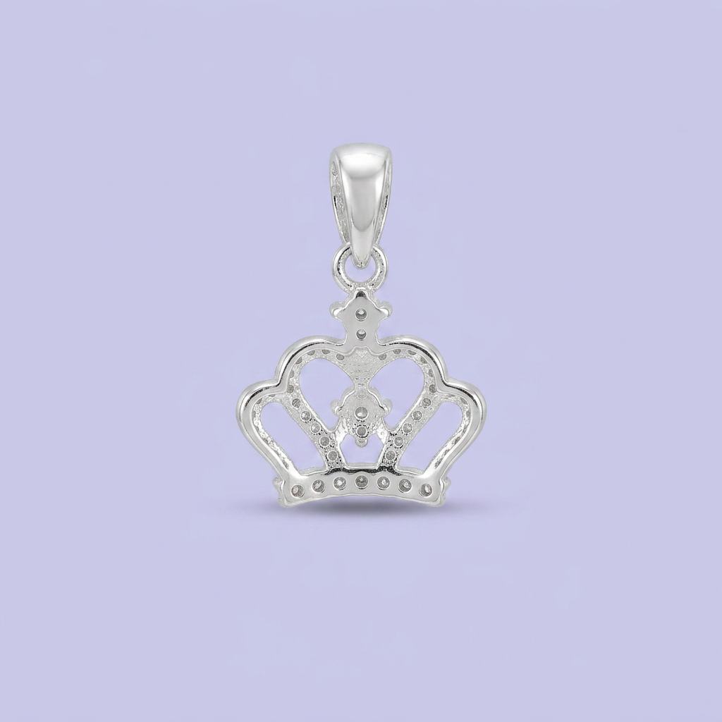 Dije de Plata .925 Corona Sutil con Zirconia mod. 2504