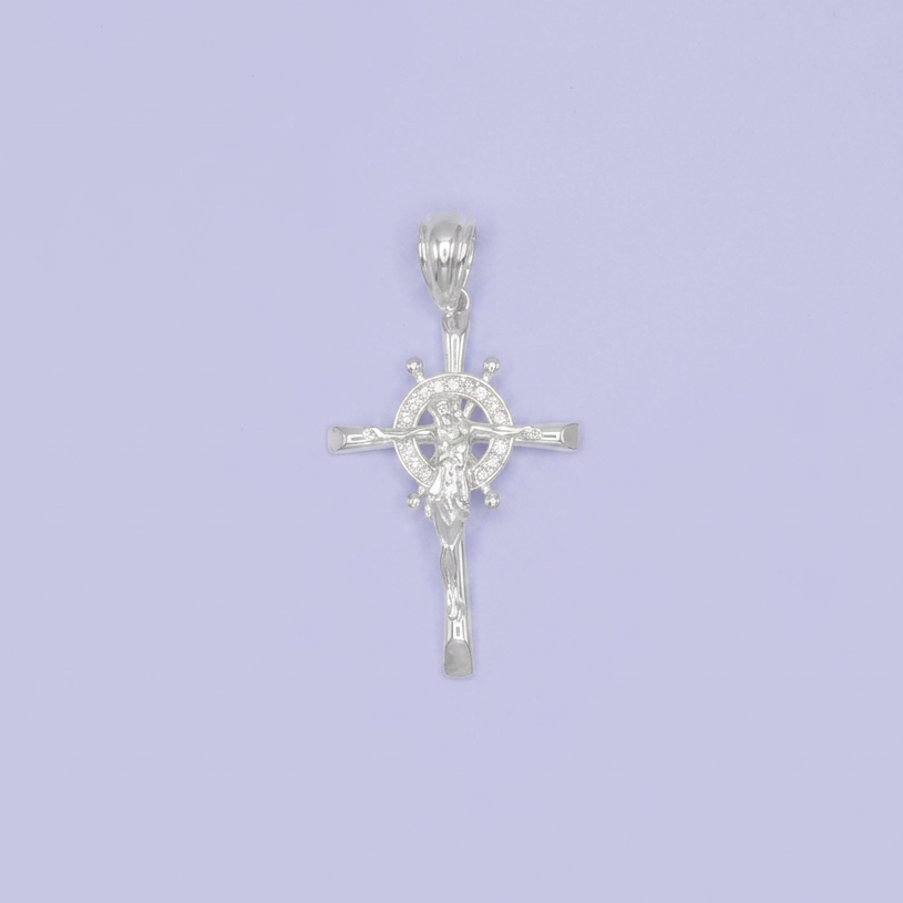 Dije de Plata .925 Crucifijo con Timón mod. 2726