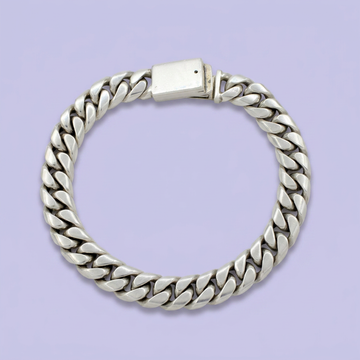Pulsera de Plata .925 Tejido de Taller Barbada Solido mod. 2452