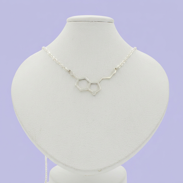 Gargantilla de Plata .925 Molécula de Serotonina Hormona de la Felicidad mod. 2436