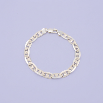 Pulsera de Plata .925. Con Tejido de Navaja y Diseño de Estrella mod. 3231