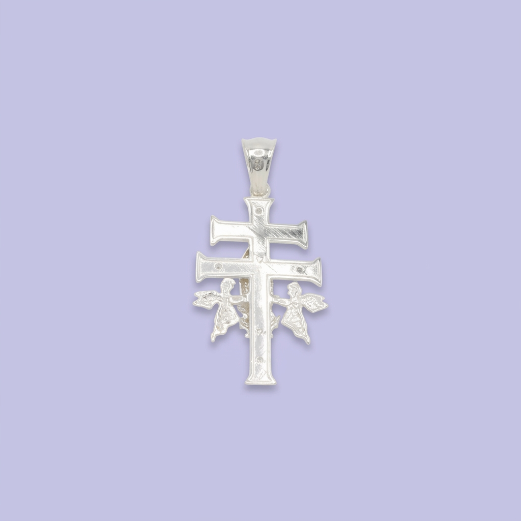 Dije de Plata .925 Cruz de Caravaca con Virgen Guadalupe mod. 2654